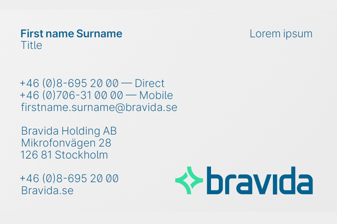 Business card example