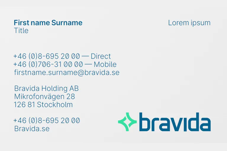 Business card example