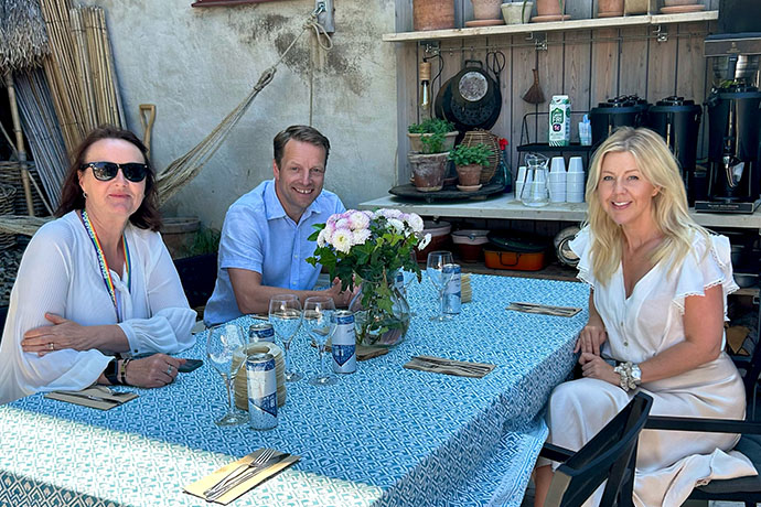 Marie Agelii, Mattias Johansson och Liselotte Stray från Bravida