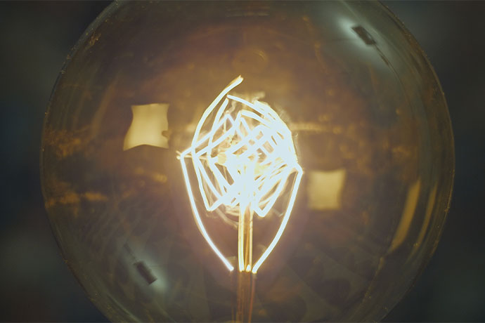 Bild på en glödlampa