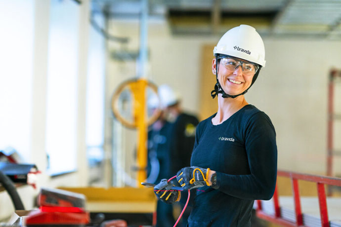 Electrician at a workplace