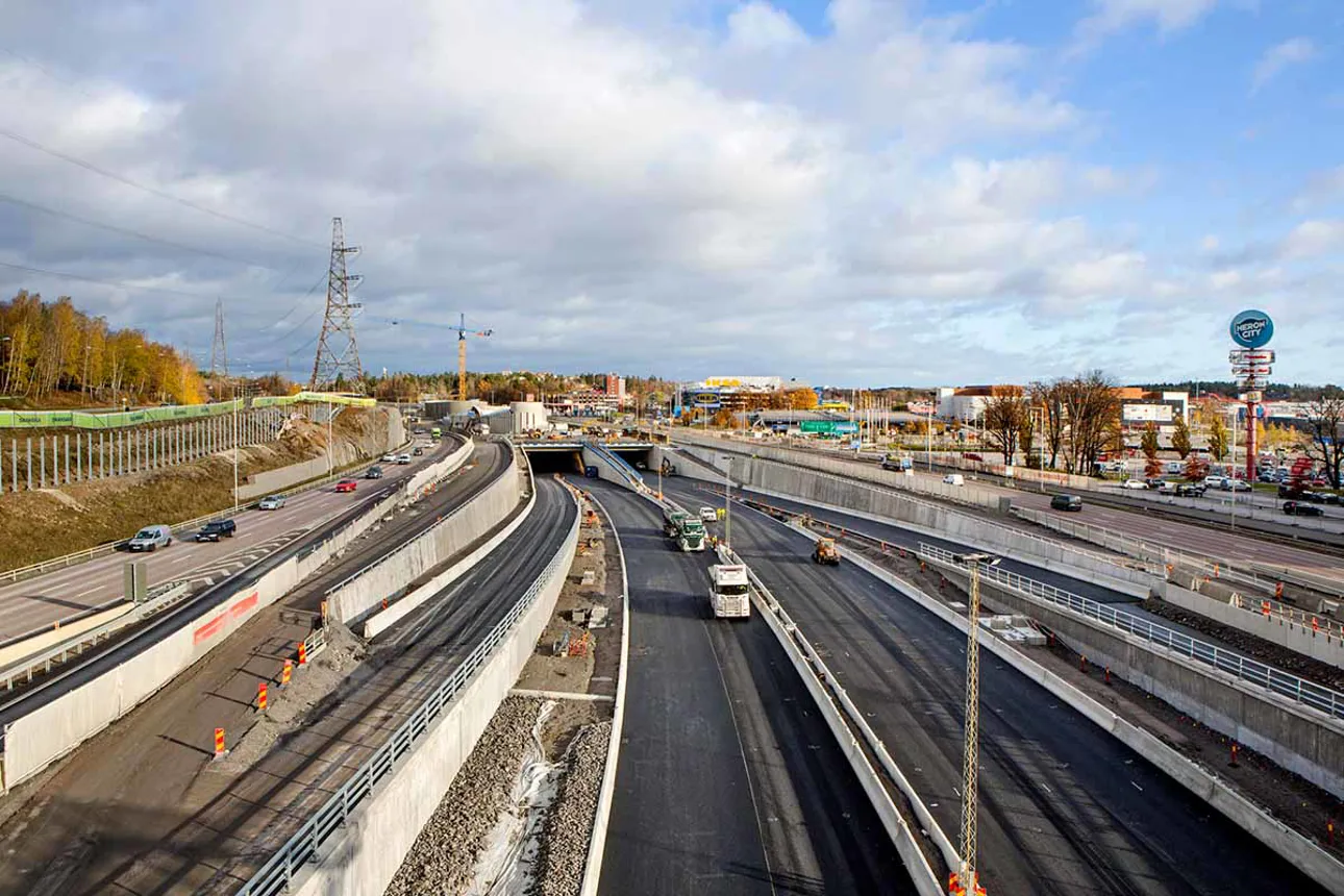 Traffic interchange Kungens kurva 2021