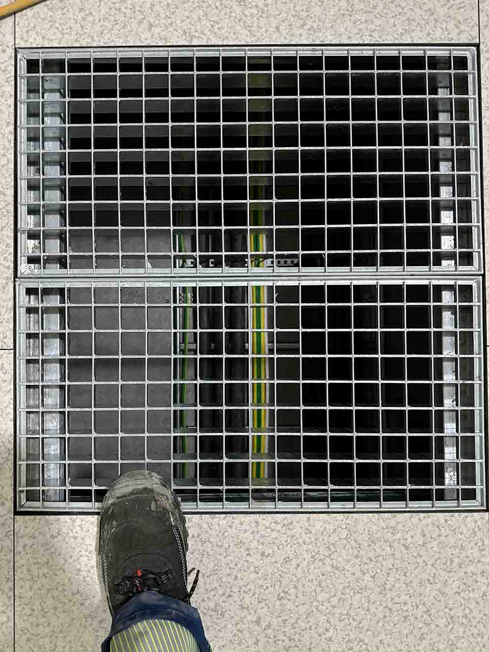 Cables in a cable vault in the Stockholm Bypass project.