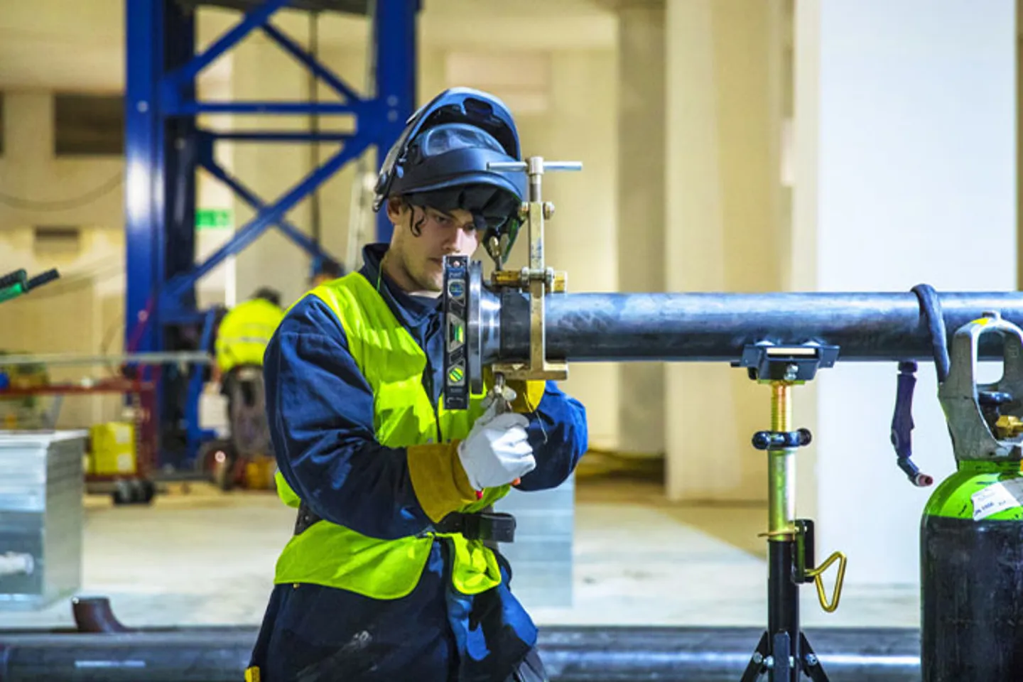 En vs-tekniker under arbete