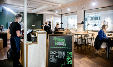 Bravida installerede ventilation, el og VVS for Friends & Brgrs i København