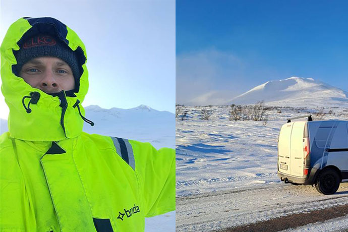 Bravida ute p&aring; uppdrag i Sylarna J&auml;mtland. P&aring; bild Christoffer Asp.