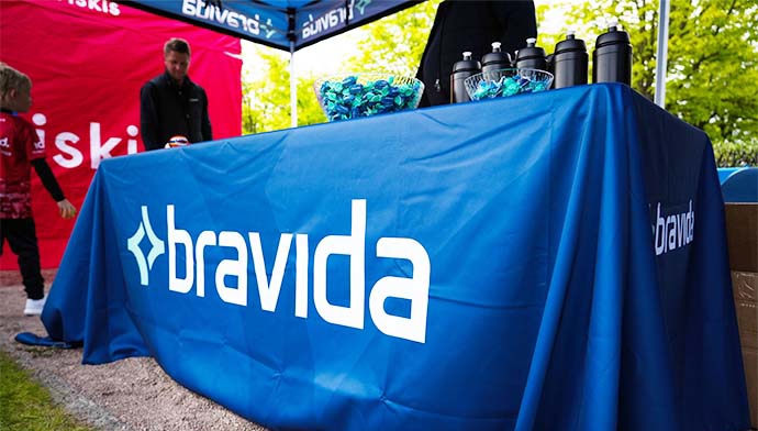 Bilden visar Bravidas deltagande i Blodomloppet